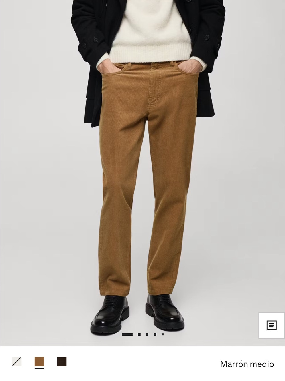 NWT Mango Men's Regular-fit corduroy trousers